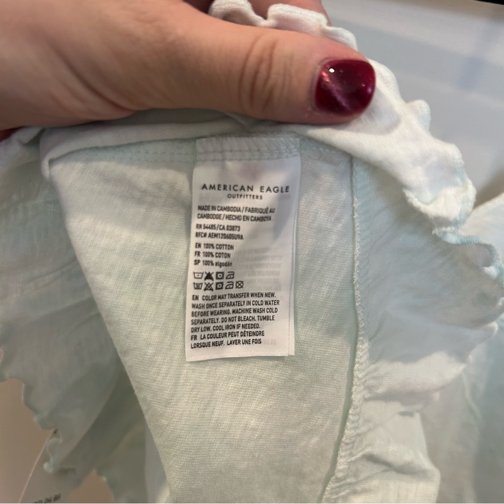American Eagle Tie Dye Tank, Blue, Small - Picture 6 of 6